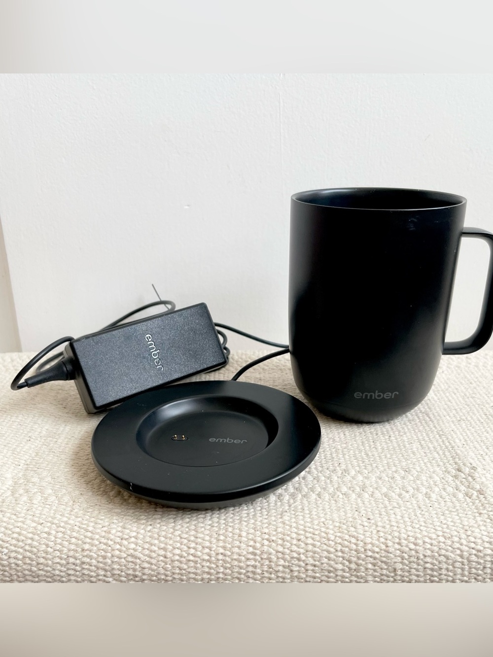 Ember 14 oz Ceramic Temperature Controlled Smart Mug W/ Charging Coaster - Black